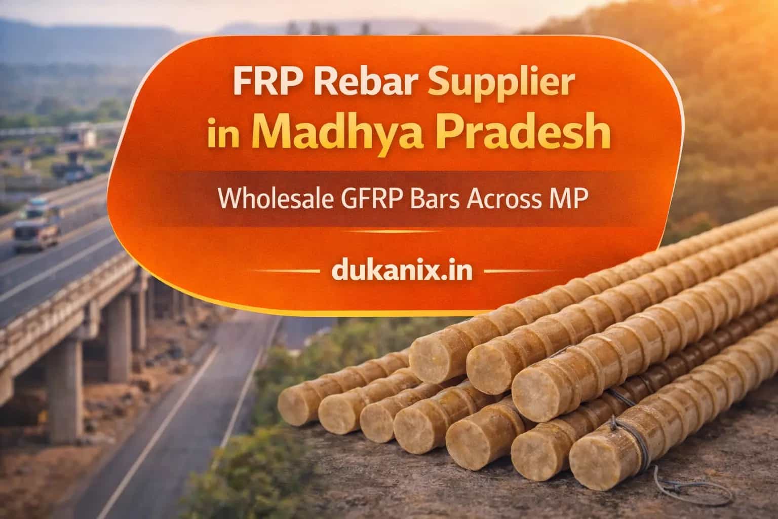 FRP Rebar Supplier in Madhya Pradesh: Wholesale GFRP Bars Across MP
